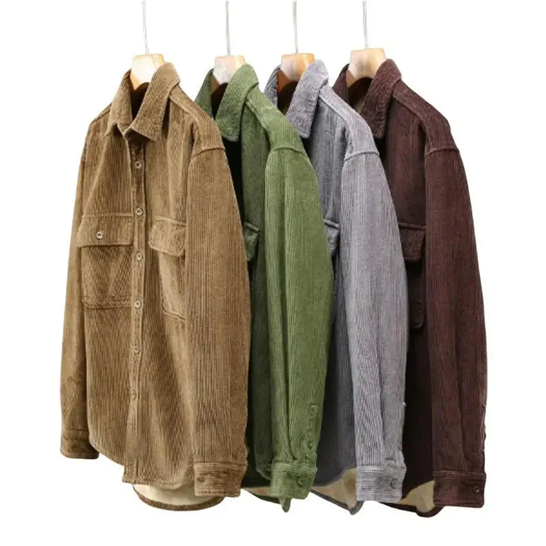 Men's Corduroy Shirt Warm Casual - Fashinoza