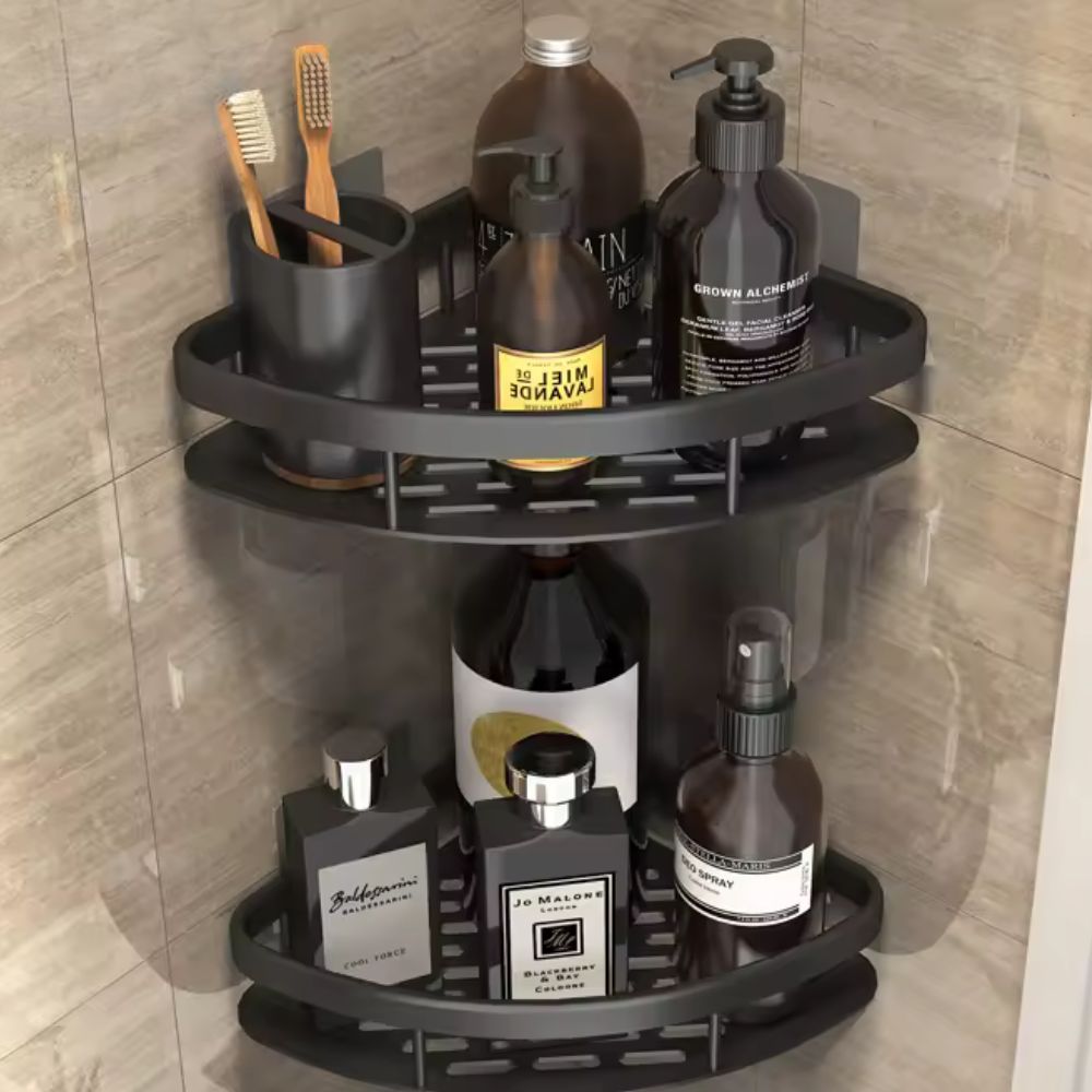 Rustproof 1-2 Tier Bathroom Shelf Organizer - Fashinoza