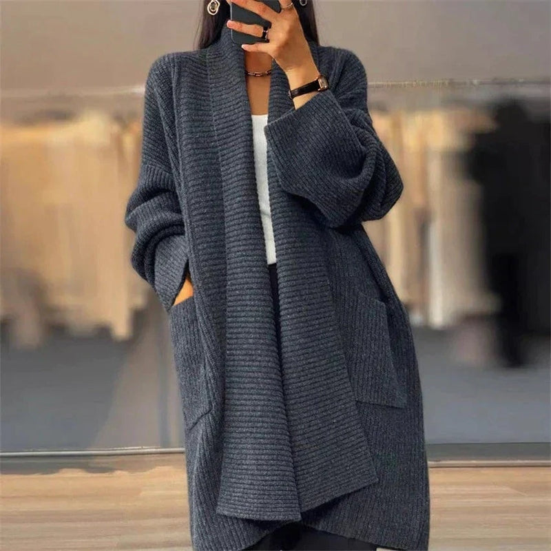 Women's Knitted Cardigan Jacket Cozy Acrylic