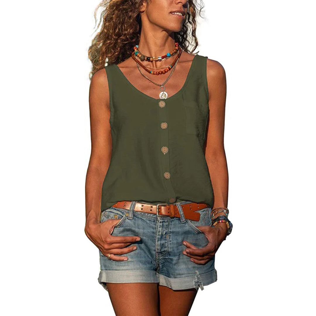 Women's Sleeveless Blouse Loose Fit