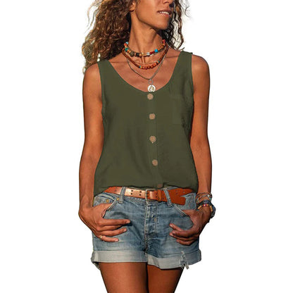 Women's Sleeveless Blouse Loose Fit