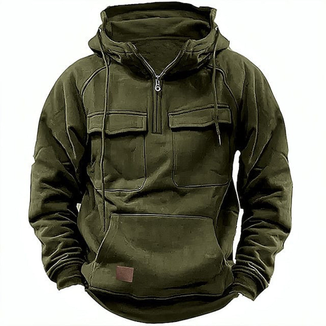 Men's Retro Motorcycle Hoodie Rugged Cotton Comfortable