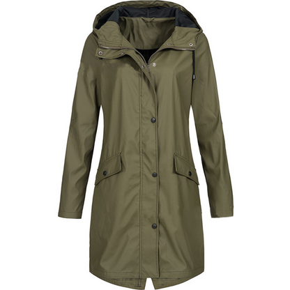 Women's Waterproof Hooded Rain Jacket Lightweight Windproof