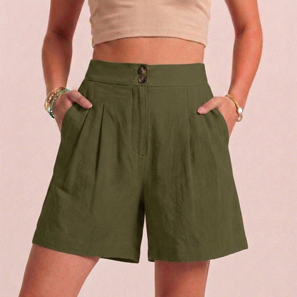 Women's Paperbag Waist Shorts Tailored Pockets