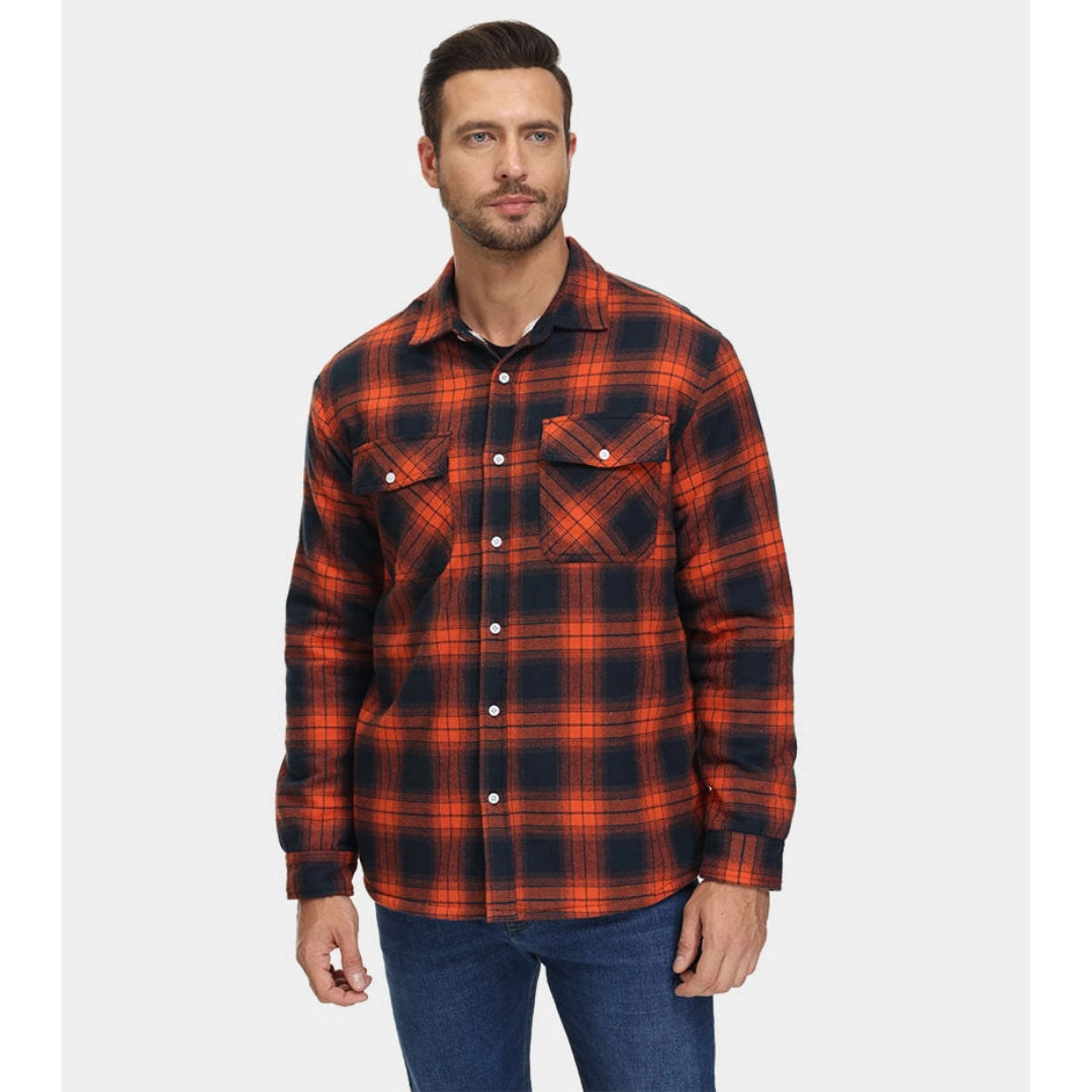 Men's Sherpa Jacket Insulated Flannel Plaid