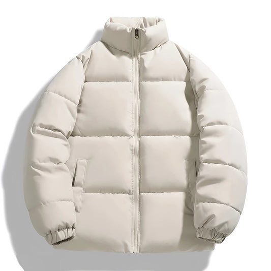 Men's Down Puffer Jacket Insulated Ivory - Fashinoza