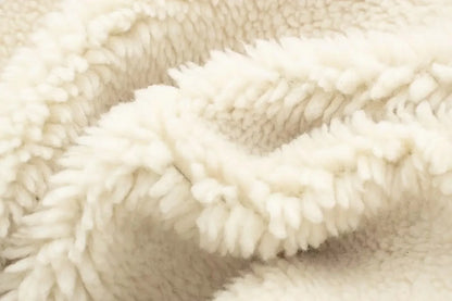Women's Sherpa Fleece Jacket Ivory Zip-Up