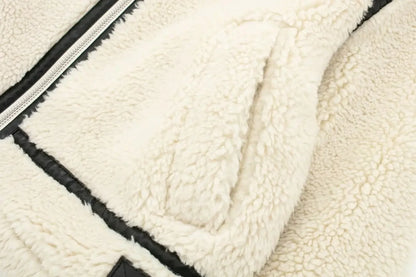 Women's Sherpa Fleece Jacket Ivory Zip-Up