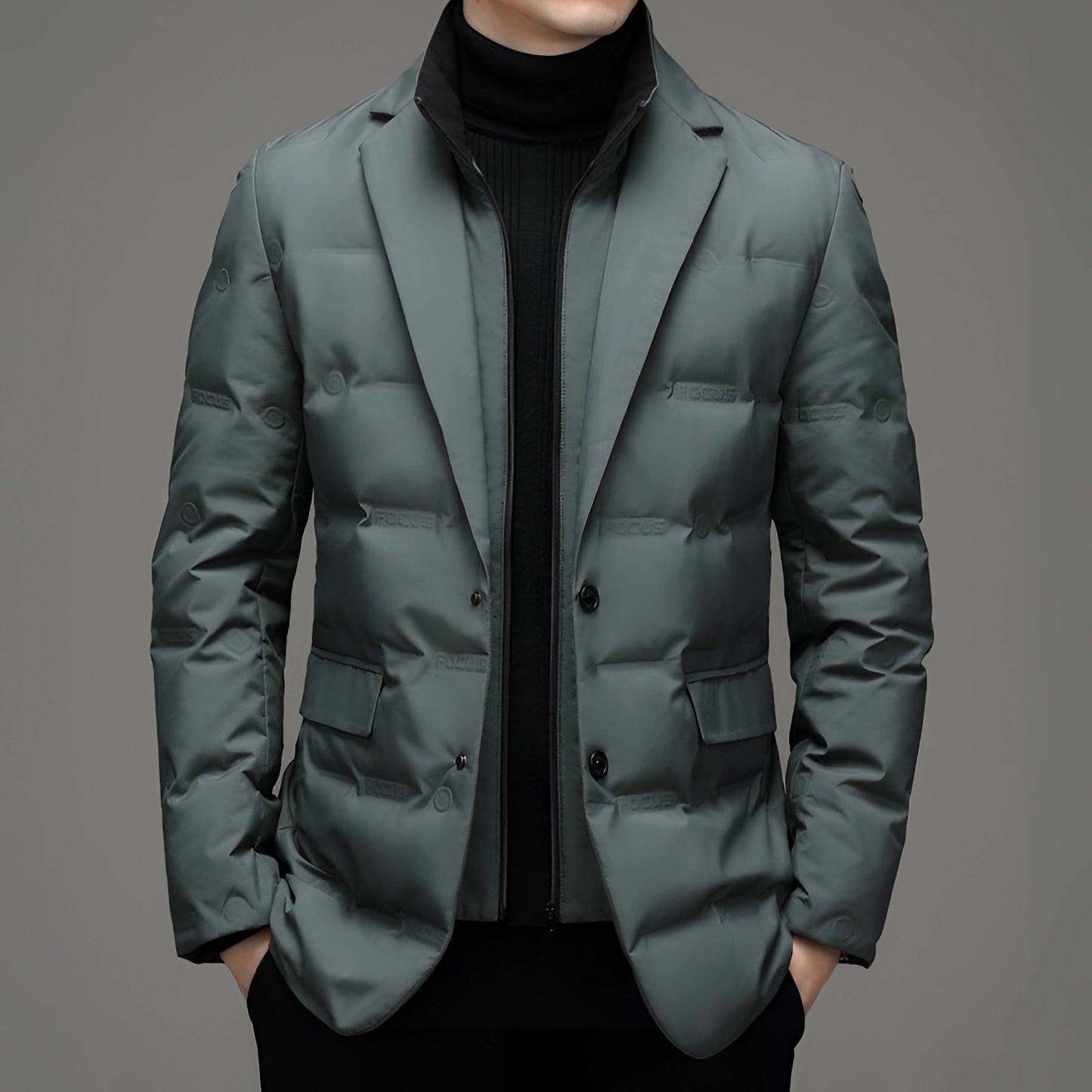 Men's Insulated Quilted Blazer Green Lightweight
