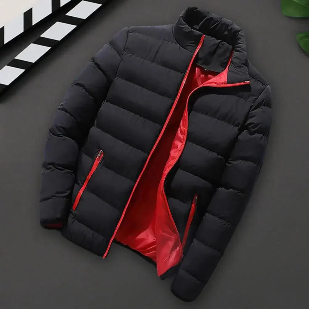 Men's Insulated Puffer Jacket Water-Resistant Lightweight Navy