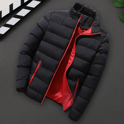 Men's Insulated Puffer Jacket Water-Resistant Lightweight Navy