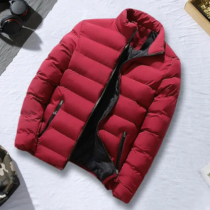 Men's Insulated Puffer Jacket Water-Resistant Lightweight Navy