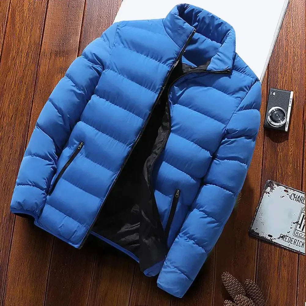 Men's Insulated Puffer Jacket Water-Resistant Lightweight Navy