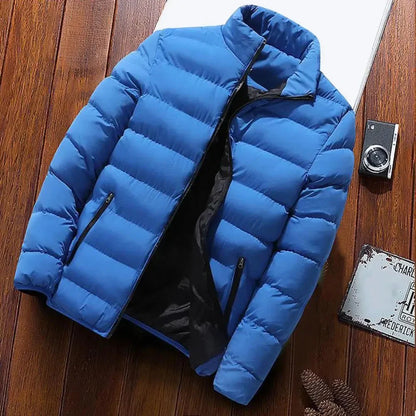Men's Insulated Puffer Jacket Water-Resistant Lightweight Navy