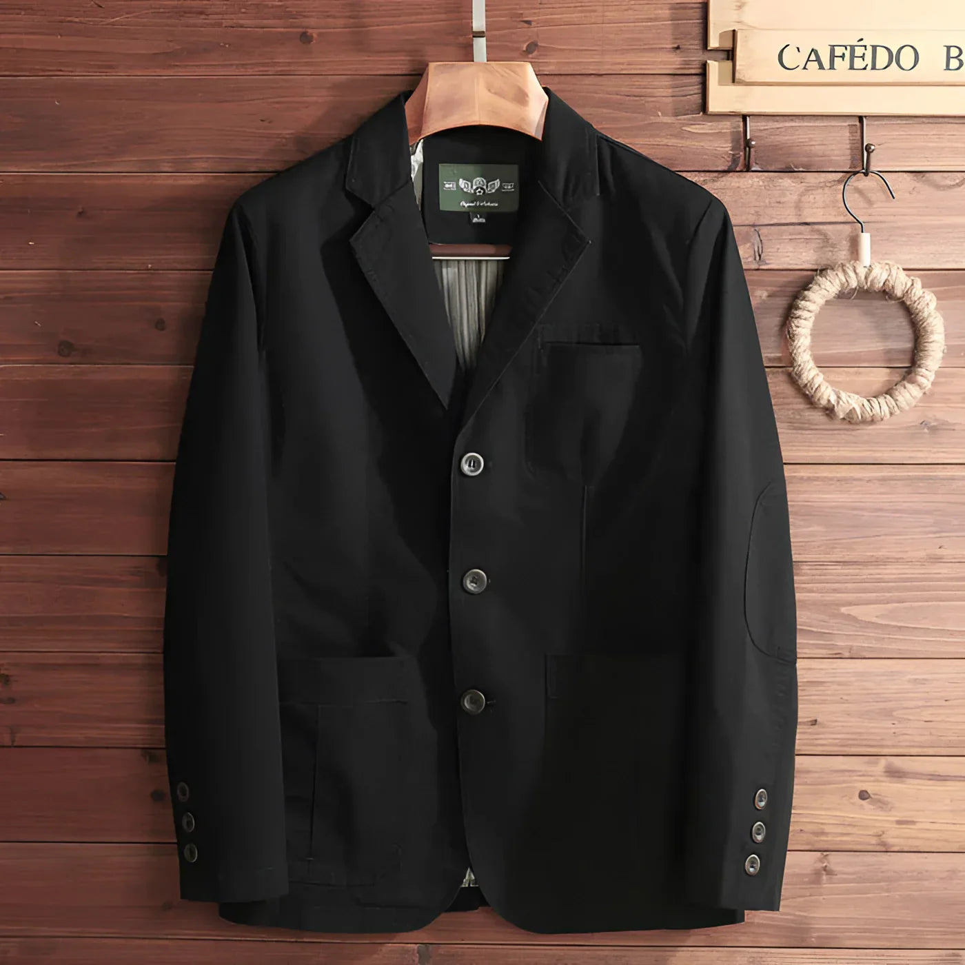 Men's Olive Green Blazer Lightweight Casual