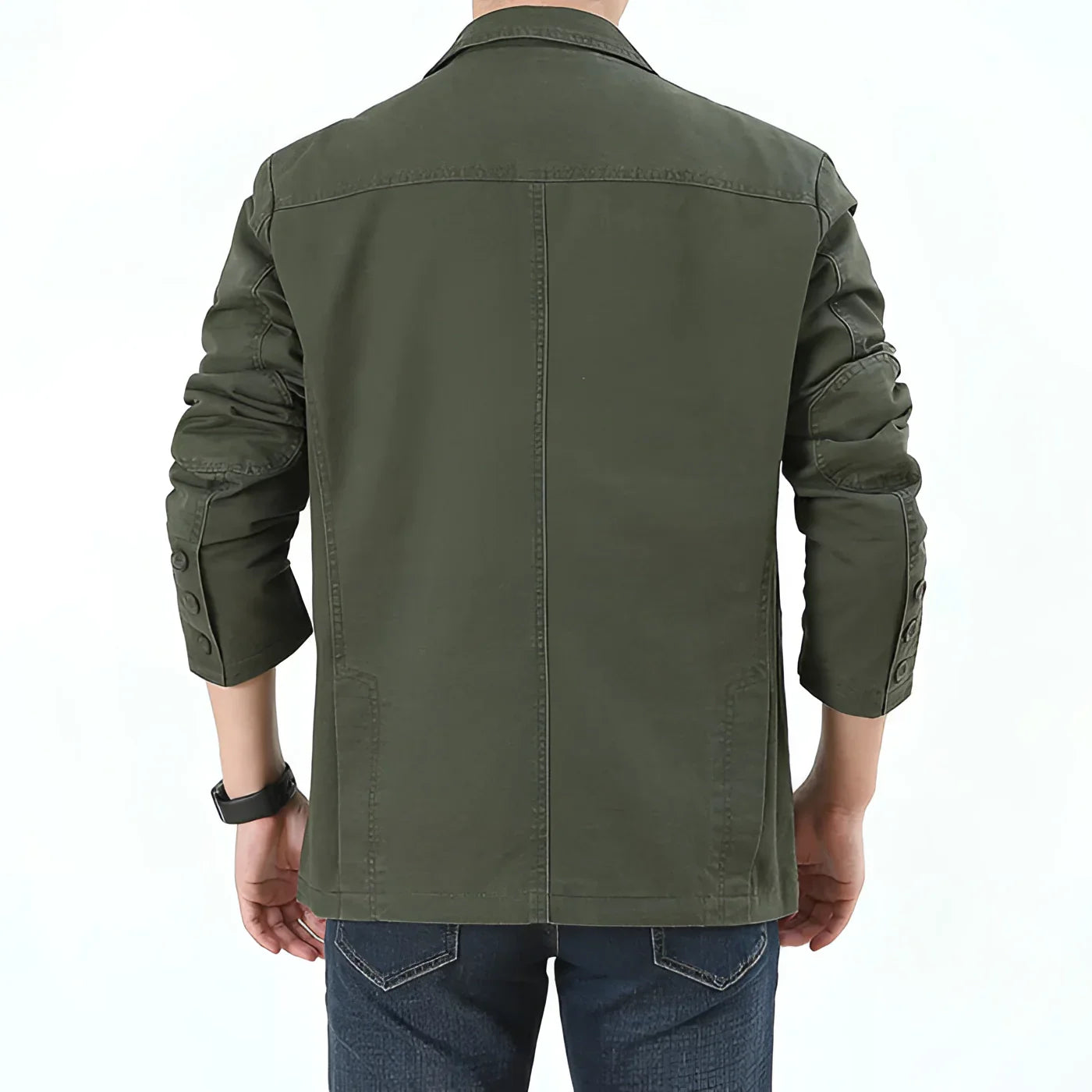 Men's Olive Green Blazer Lightweight Casual