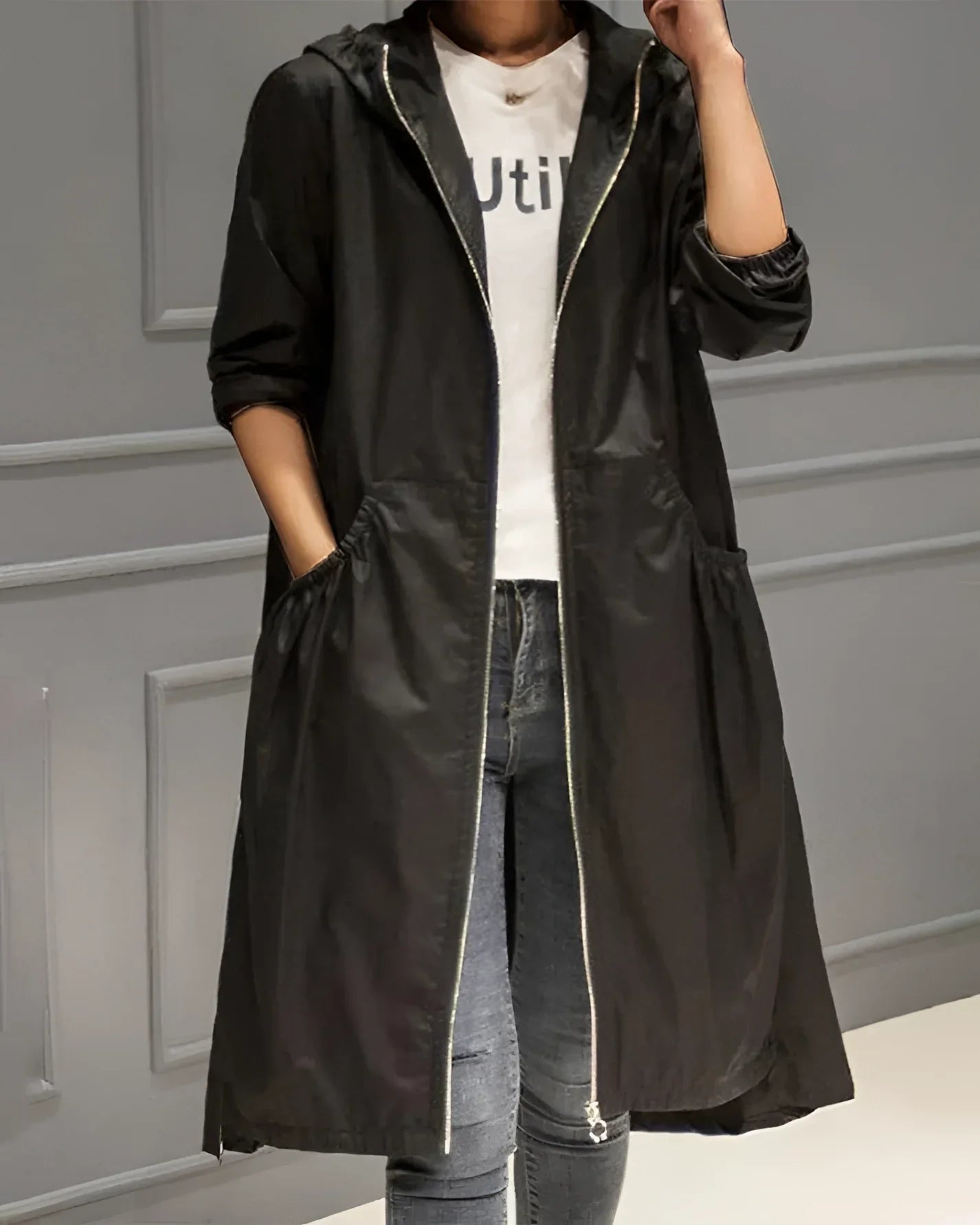 Women's Waterproof Trench Coat Beige Lightweight