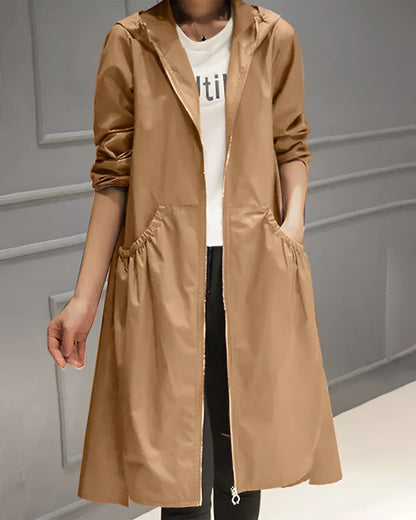Women's Waterproof Trench Coat Beige Lightweight