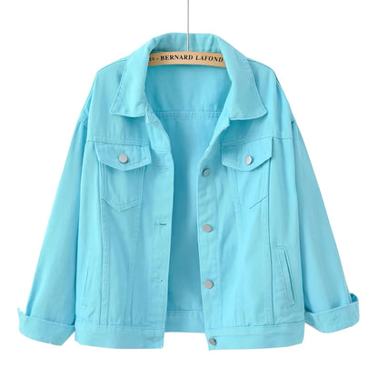 Women's White Denim Jacket Lightweight