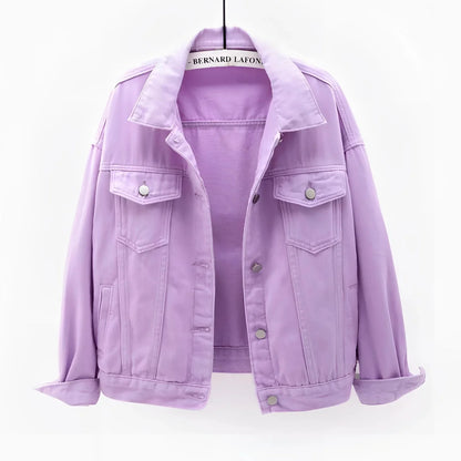 Women's White Denim Jacket Lightweight
