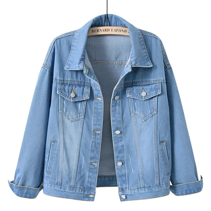 Women's White Denim Jacket Lightweight