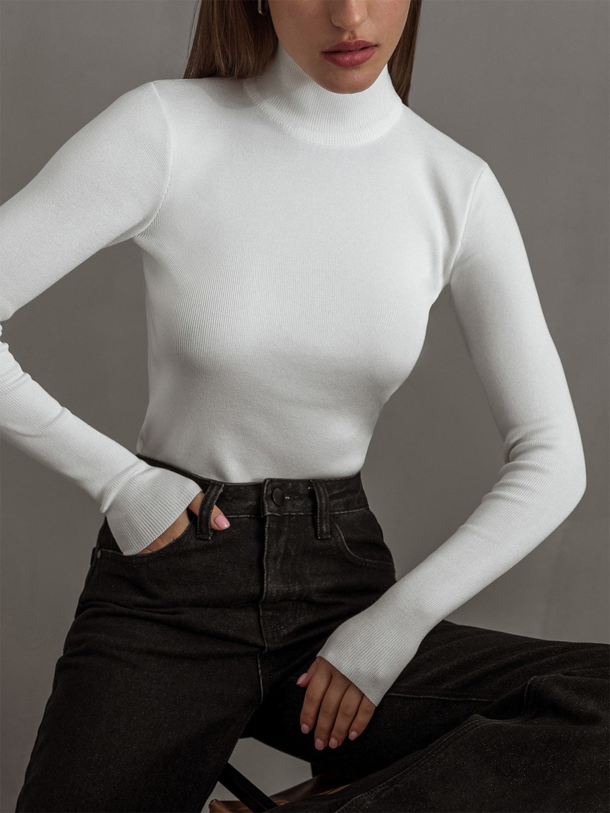 Grace | Women’s Spring Mock Long Sleeve Top