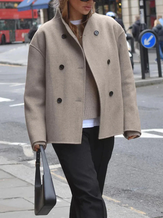 Womens Wool Short Jacket - Fashinoza