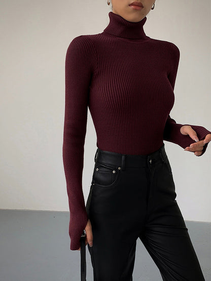 Emma  | Women’s Spring Turtleneck Long Sleeve Top