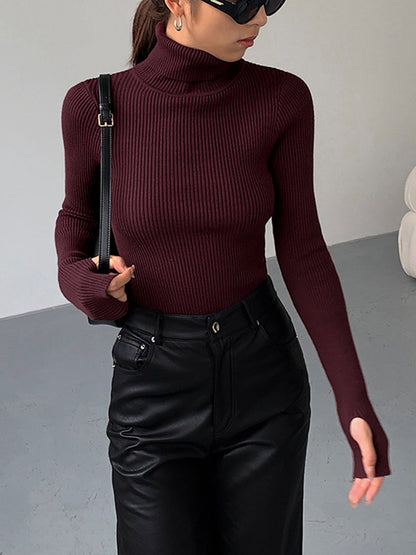 Emma  | Women’s Spring Turtleneck Long Sleeve Top