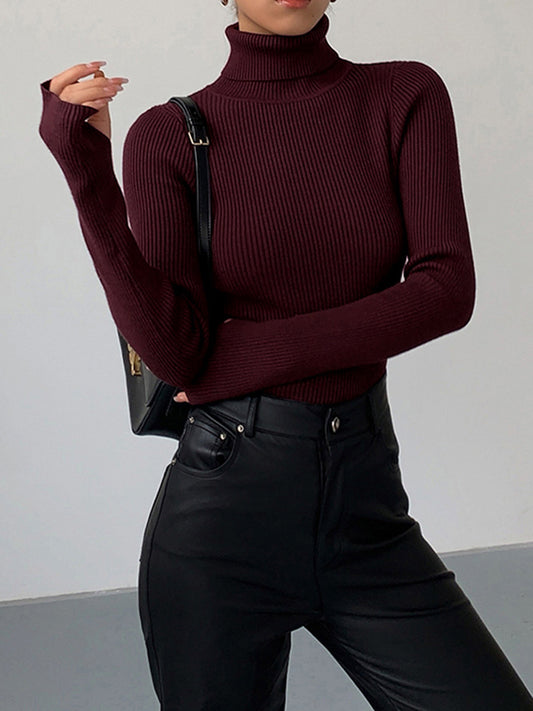 Emma  | Women’s Spring Turtleneck Long Sleeve Top