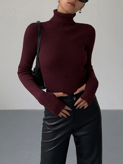 Emma  | Women’s Spring Turtleneck Long Sleeve Top