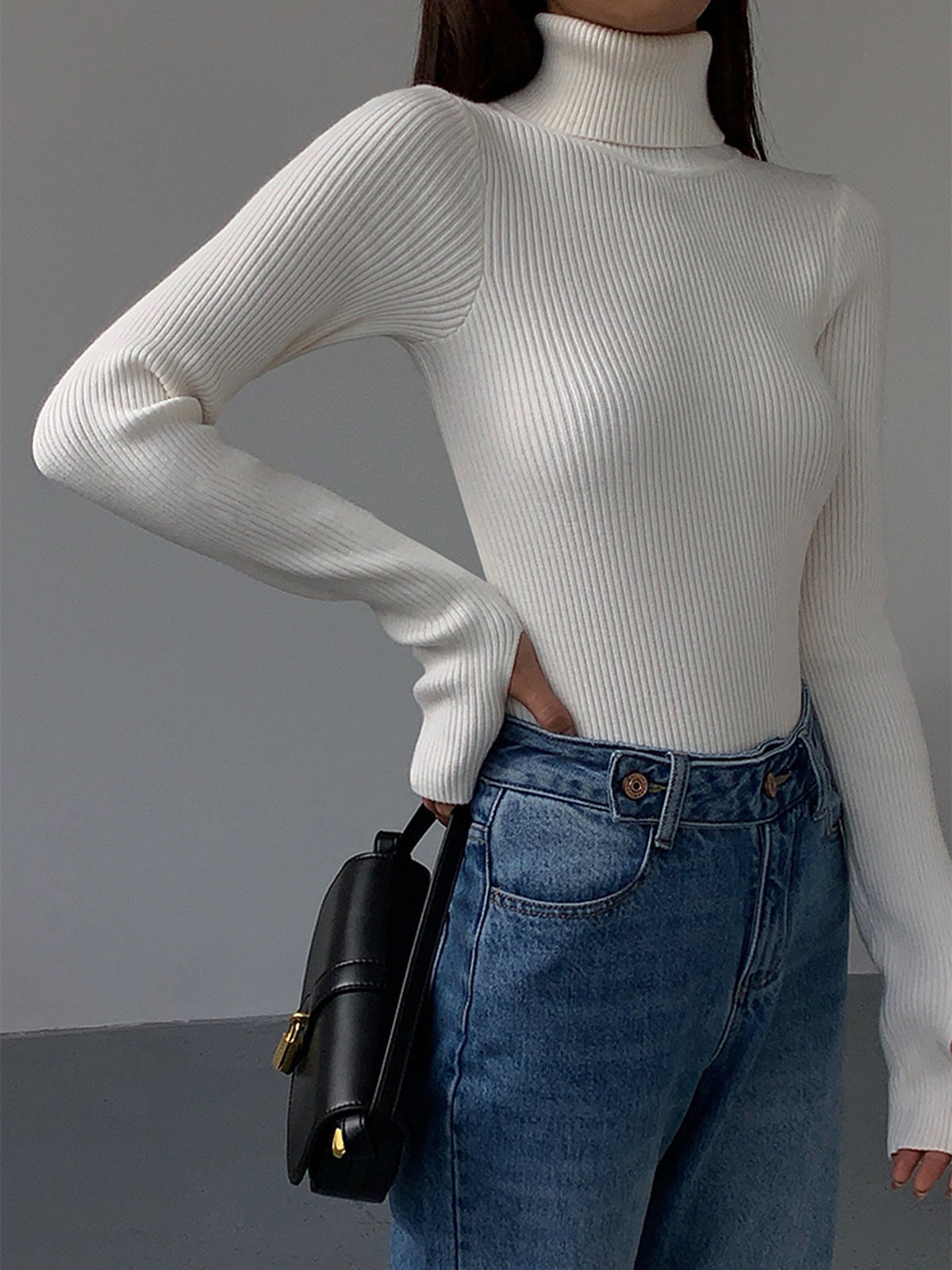 Emma  | Women’s Spring Turtleneck Long Sleeve Top