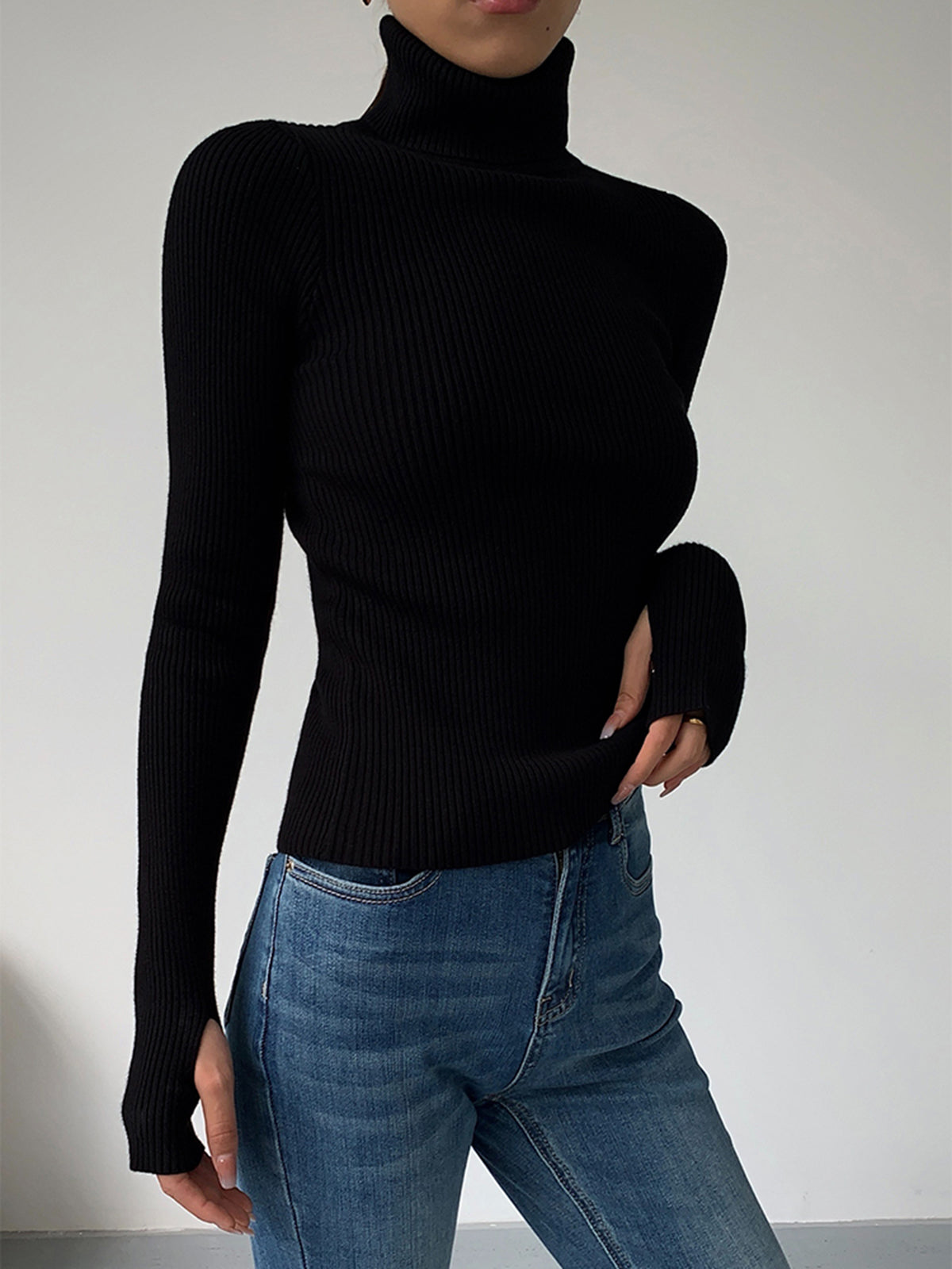 Emma  | Women’s Spring Turtleneck Long Sleeve Top