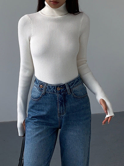 Emma  | Women’s Spring Turtleneck Long Sleeve Top
