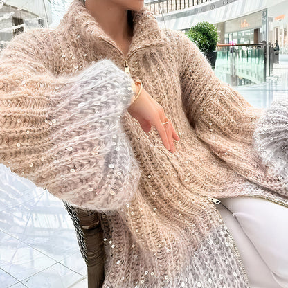 Women's Silk Sweater Shimmering