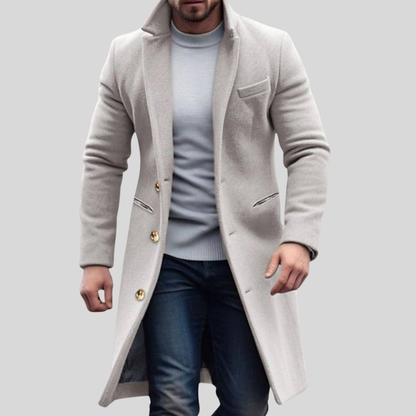Men’s Classic Tailored Long Coat