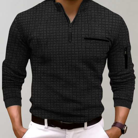 Gregory | Men’s Modern Textured Half Zip Pullover