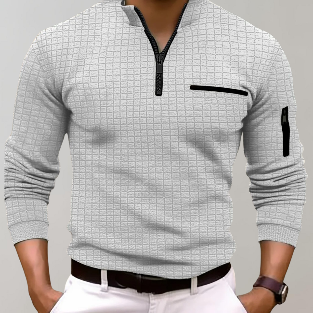 Gregory | Men’s Modern Textured Half Zip Pullover