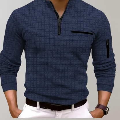Gregory | Men’s Modern Textured Half Zip Pullover