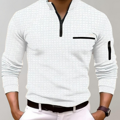 Gregory | Men’s Modern Textured Half Zip Pullover