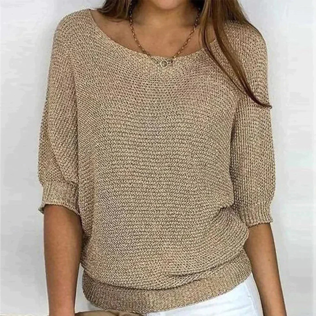 Women's Oversized Sweater Cozy Casual Beige