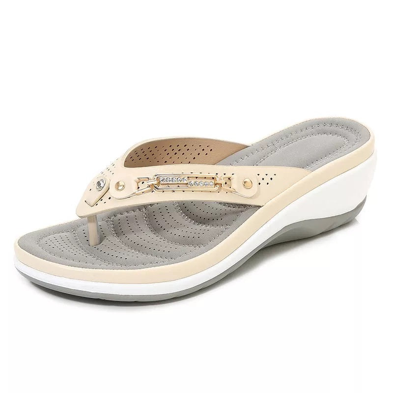 Women's Arch Support Leather Sandals - 
Fashinoza