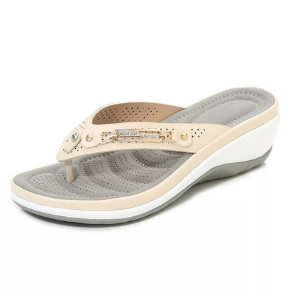 Women's Arch Support Leather Sandals - 
Fashinoza