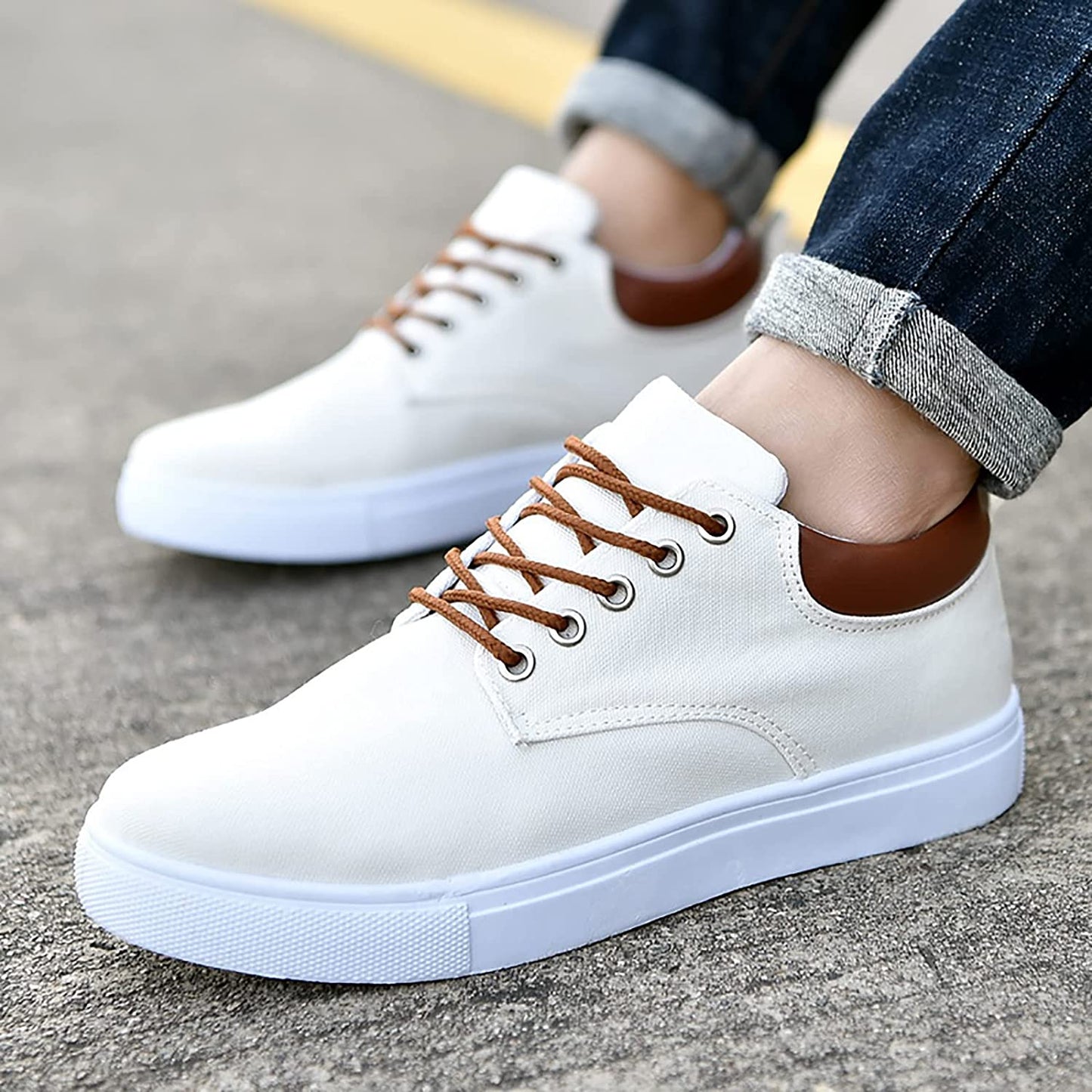 Men’s Two-Tone Lace-Up Sneakers