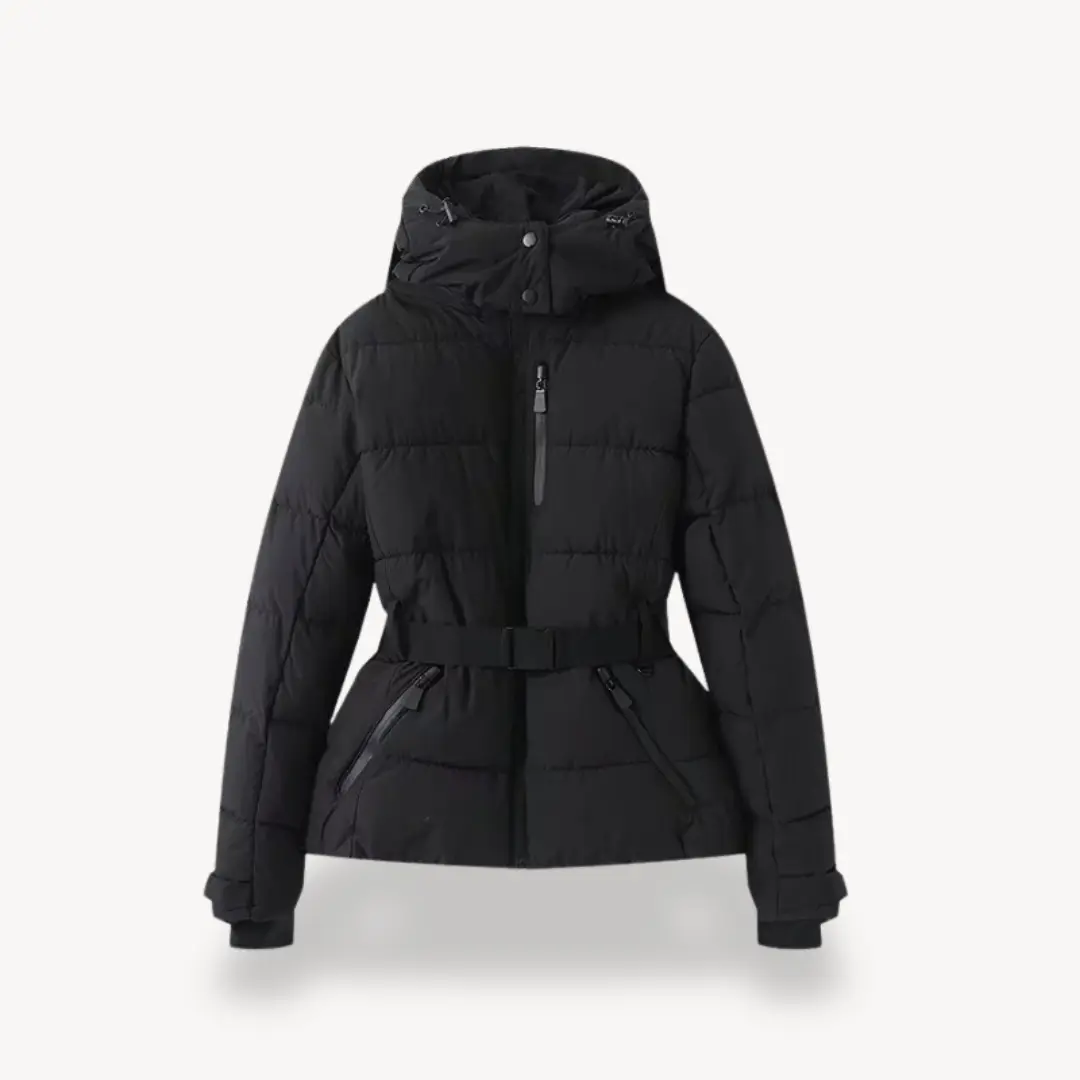 Belted Puffer Jacket for Women – Stylish & Warm-Caliboot