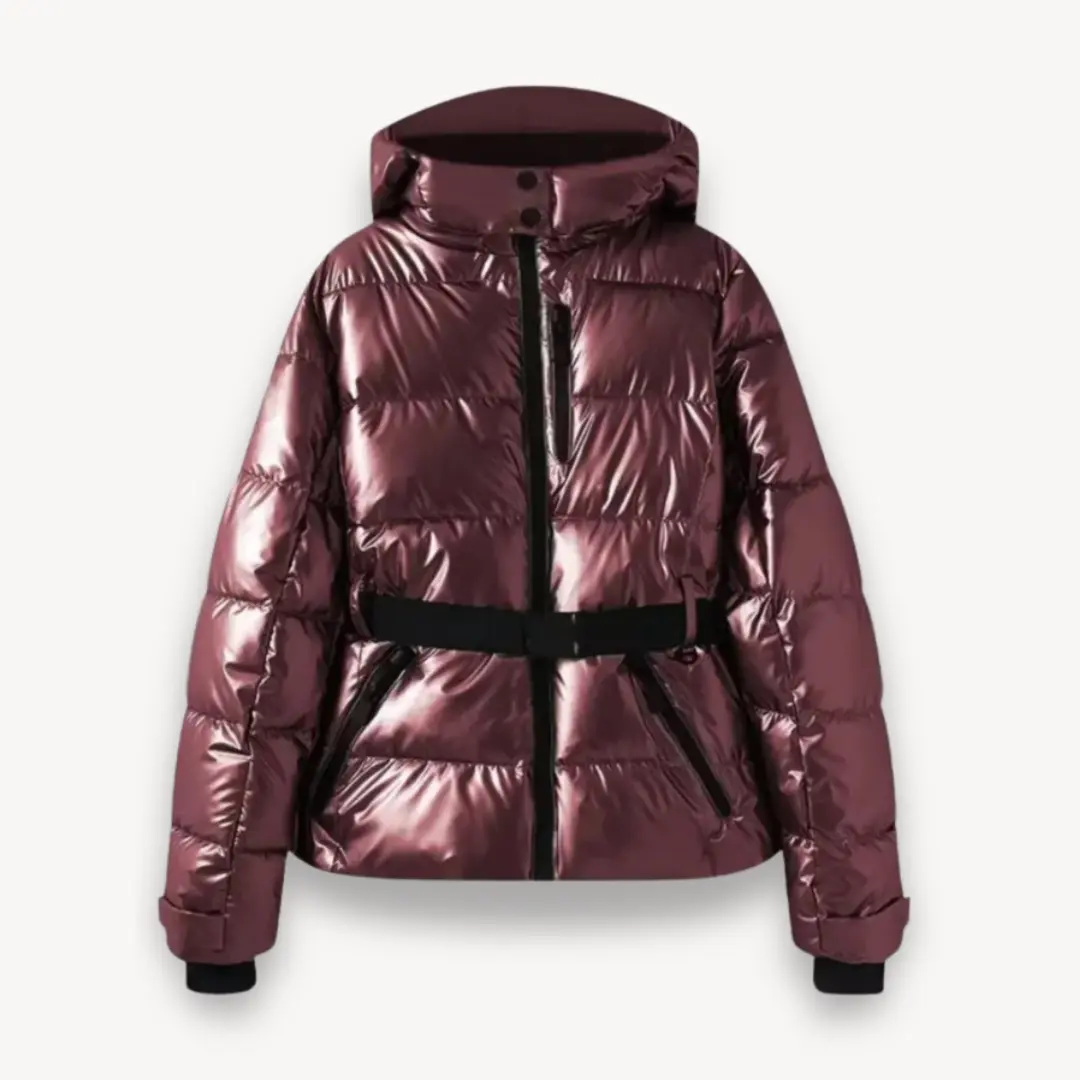 Belted Puffer Jacket for Women – Stylish & Warm-Caliboot