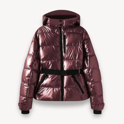 Belted Puffer Jacket for Women – Stylish & Warm-Caliboot