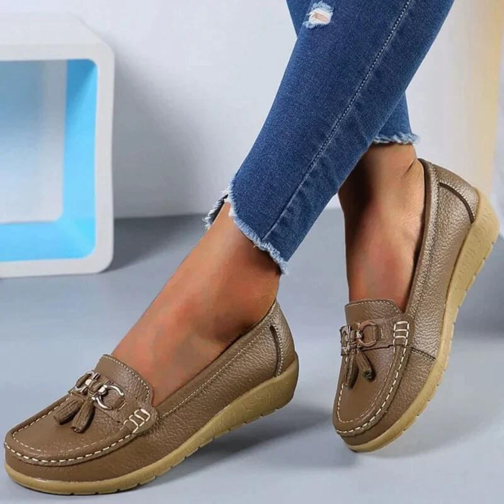 Women's Retro Wedge Loafers