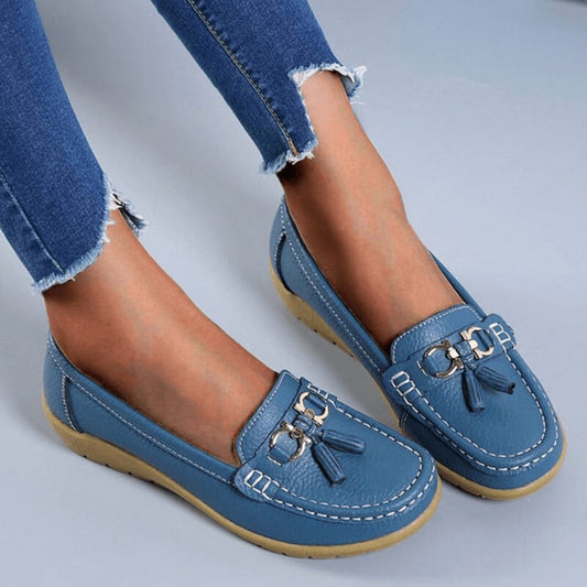 Women's Retro Wedge Loafers - Fashinoza
