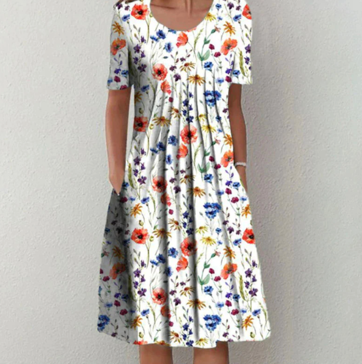 Women's Midi Patterned Dress - 
Fashinoza